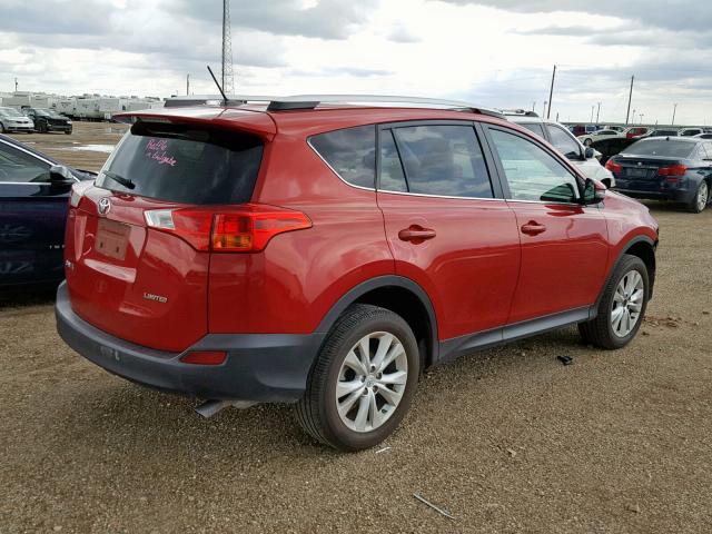 2T3YFREV9EW106105 - 2014 TOYOTA RAV4 LIMIT BURGUNDY photo 4