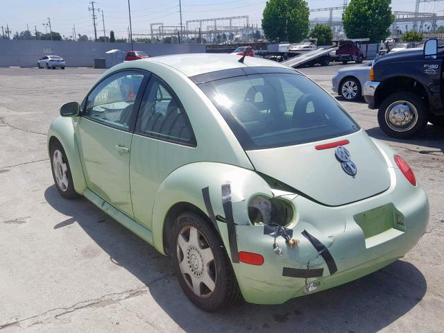 3VWDD21CX1M439244 - 2001 VOLKSWAGEN NEW BEETLE მწვანე ფოტო 3