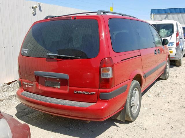 1GNDX03E1WD333675 - 1998 CHEVROLET VENTURE RED photo 4