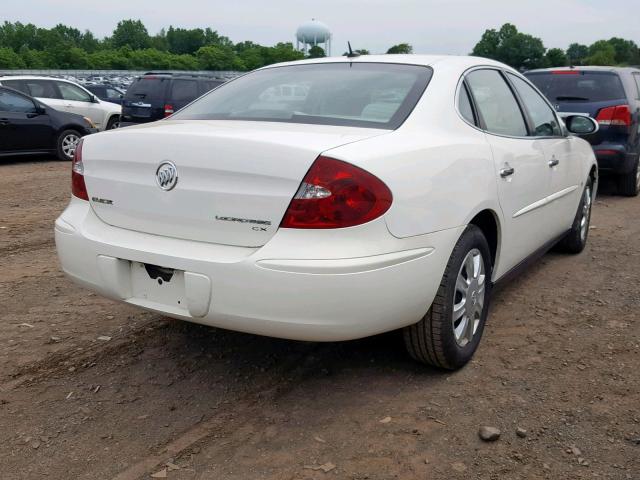 2G4WC582061219005 - 2006 BUICK LACROSSE C WHITE photo 4