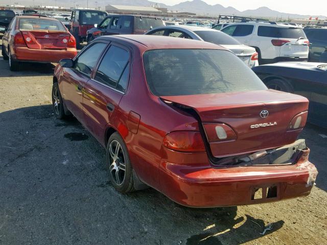 1NXBR12E2YZ360075 - 2000 TOYOTA COROLLA VE BURGUNDY photo 3