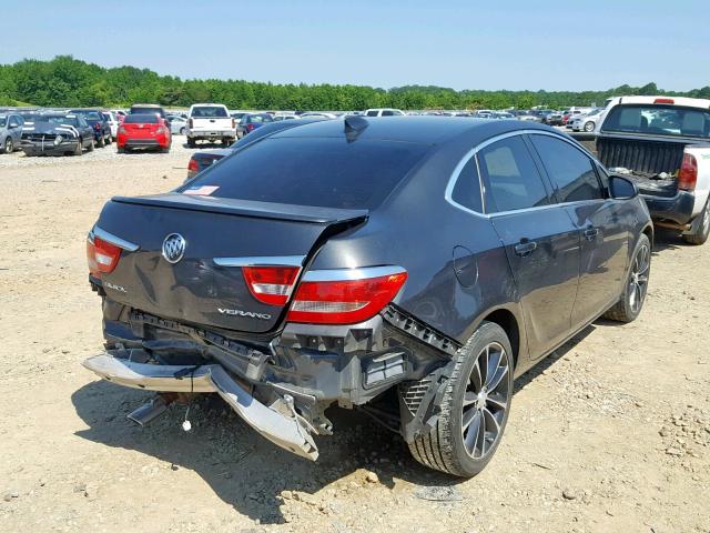 1G4PW5SK0G4158393 - 2016 BUICK VERANO SPO GRAY photo 4