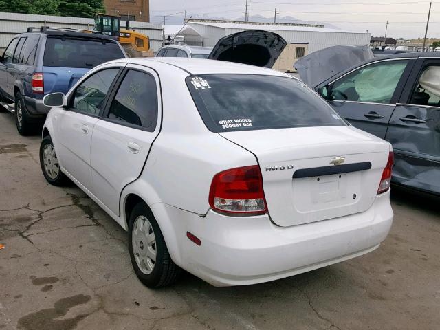 KL1TG52635B309536 - 2005 CHEVROLET AVEO LT WHITE photo 3