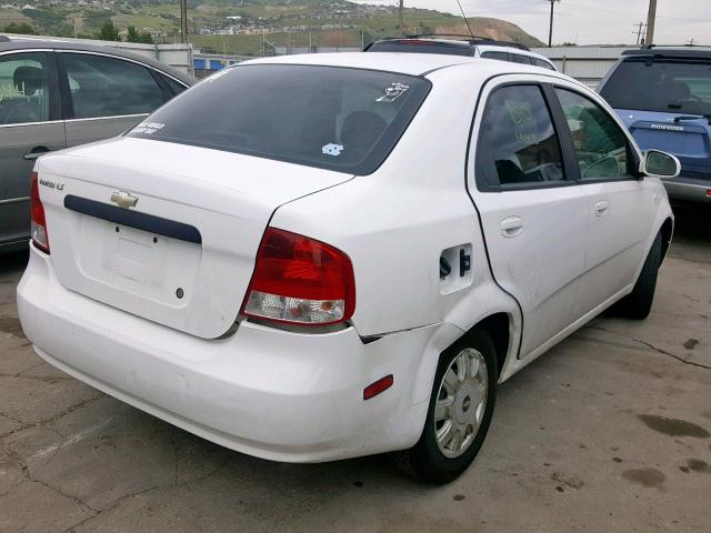 KL1TG52635B309536 - 2005 CHEVROLET AVEO LT WHITE photo 4