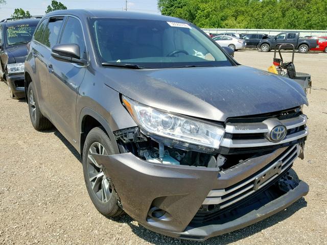 5TDBGRFH6JS037431 - 2018 TOYOTA HIGHLANDER GRAY photo 1