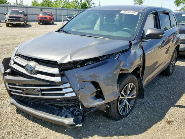 5TDBGRFH6JS037431 - 2018 TOYOTA HIGHLANDER GRAY photo 2