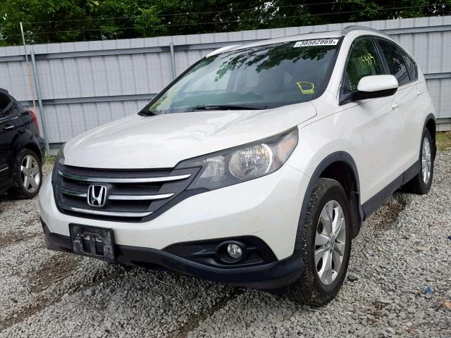 5J6RM4H71DL055916 - 2013 HONDA CR-V EXL WHITE photo 2