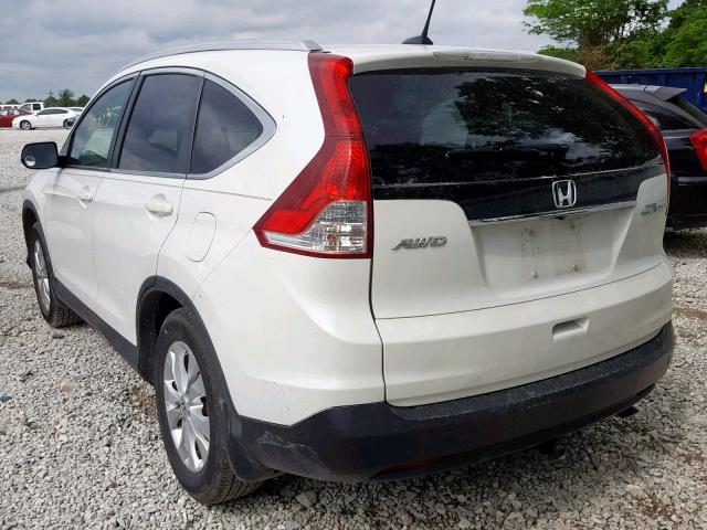 5J6RM4H71DL055916 - 2013 HONDA CR-V EXL WHITE photo 3