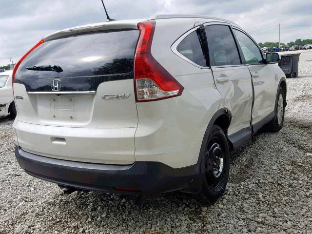 5J6RM4H71DL055916 - 2013 HONDA CR-V EXL WHITE photo 4