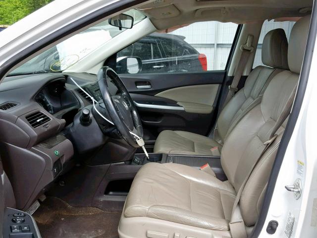 5J6RM4H71DL055916 - 2013 HONDA CR-V EXL WHITE photo 5