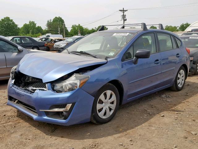 JF1GPAA65F8200147 - 2015 SUBARU IMPREZA BLUE photo 2