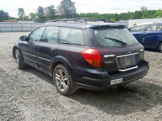 4S4BP86C874308522 - 2007 SUBARU LEGACY OUT BLACK photo 3