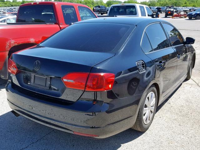 3VW1K7AJXDM259254 - 2013 VOLKSWAGEN JETTA BASE BLACK photo 4
