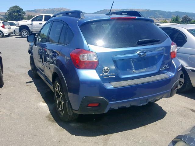 JF2GPAKC2E8307218 - 2014 SUBARU XV CROSSTR BLUE photo 3