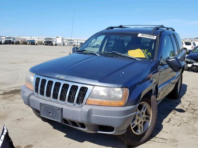 1J8GW48S02C276361 - 2002 JEEP GRAND CHER BLUE photo 2