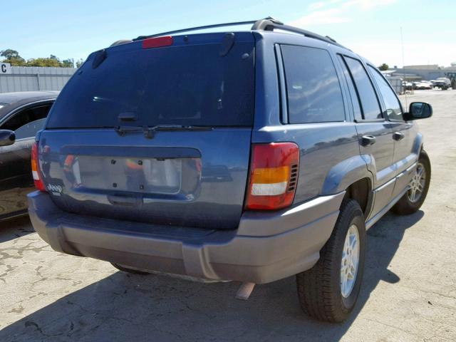 1J8GW48S02C276361 - 2002 JEEP GRAND CHER BLUE photo 4