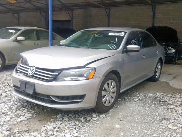 1VWAP7A30DC063912 - 2013 VOLKSWAGEN PASSAT S SILVER photo 2