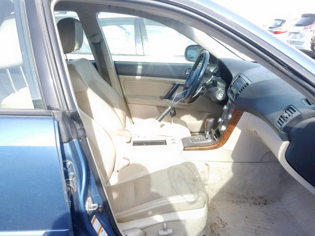 4S4BP86CX74308358 - 2007 SUBARU LEGACY OUT BLUE photo 5