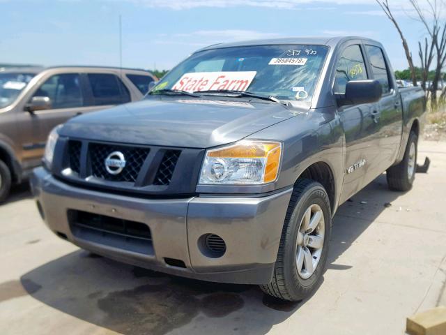 1N6BA0EK3EN505909 - 2014 NISSAN TITAN S GRAY photo 2