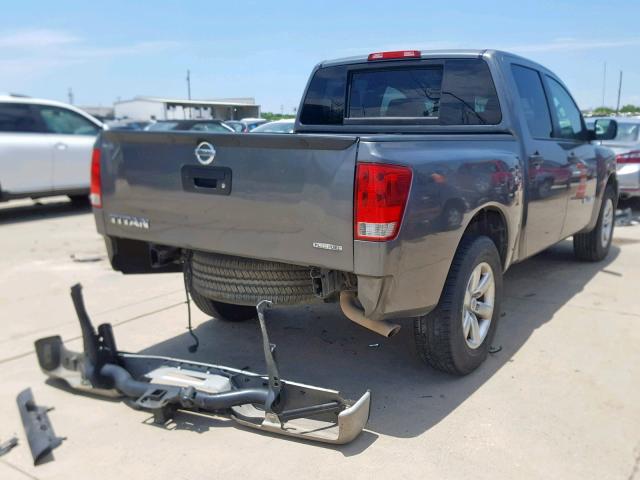 1N6BA0EK3EN505909 - 2014 NISSAN TITAN S GRAY photo 4