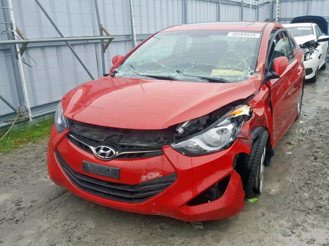 KMHDH6AE5DU007897 - 2013 HYUNDAI ELANTRA CO RED photo 2