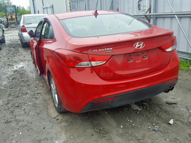 KMHDH6AE5DU007897 - 2013 HYUNDAI ELANTRA CO RED photo 3