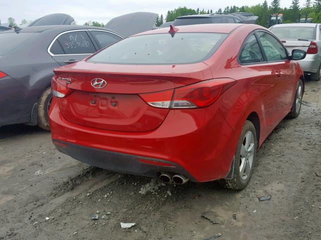 KMHDH6AE5DU007897 - 2013 HYUNDAI ELANTRA CO RED photo 4