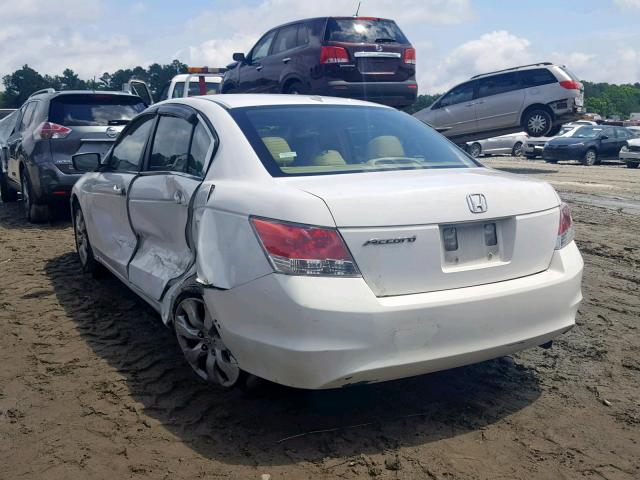 1HGCP26878A102999 - 2008 HONDA ACCORD EXL WHITE photo 3