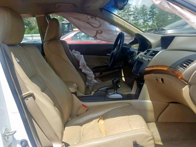 1HGCP26878A102999 - 2008 HONDA ACCORD EXL WHITE photo 5