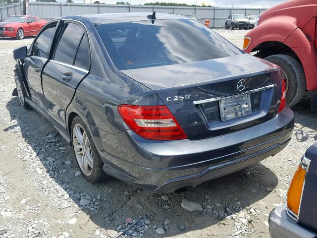 WDDGF4HB3DR268199 - 2013 MERCEDES-BENZ C 250 GRAY photo 3