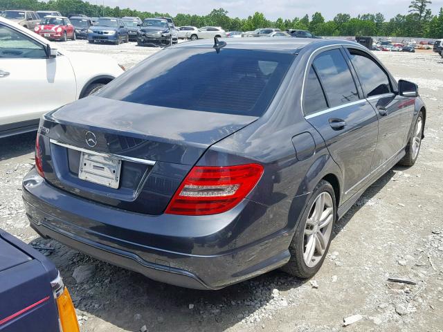 WDDGF4HB3DR268199 - 2013 MERCEDES-BENZ C 250 GRAY photo 4