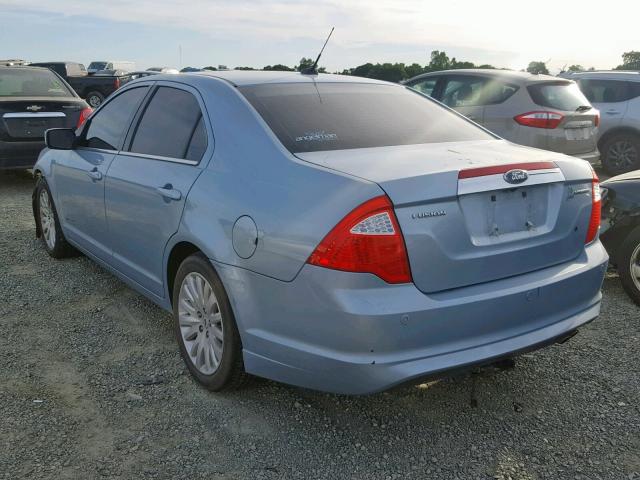 3FADP0L32BR310128 - 2011 FORD FUSION HYB BLUE photo 3