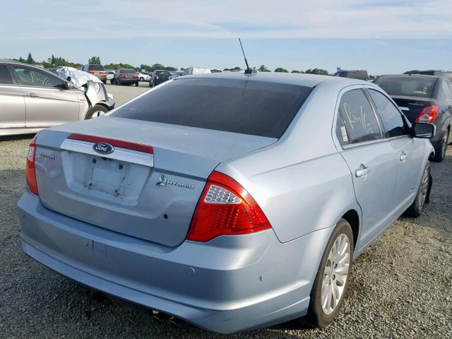 3FADP0L32BR310128 - 2011 FORD FUSION HYB BLUE photo 4