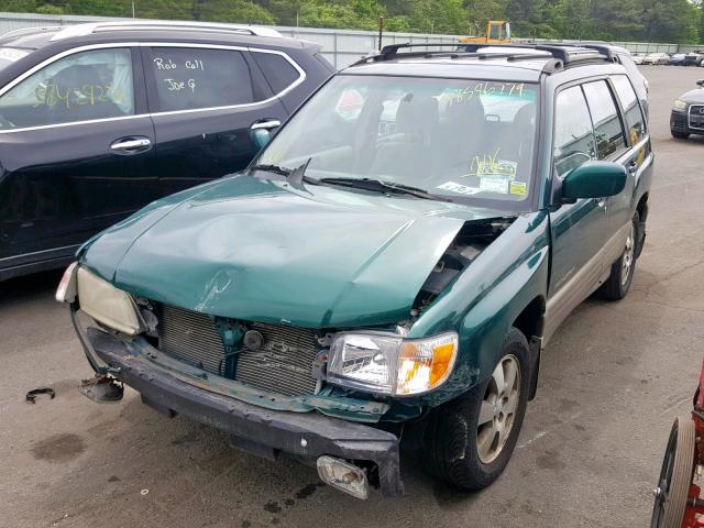 JF1SF65501H731941 - 2001 SUBARU FORESTER S GREEN photo 2