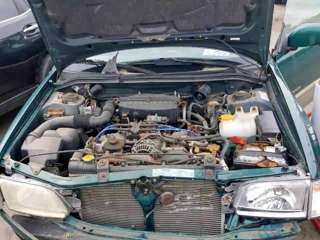 JF1SF65501H731941 - 2001 SUBARU FORESTER S GREEN photo 7