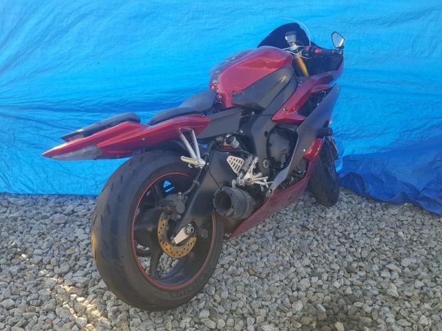 JYARJ12E87A014845 - 2007 YAMAHA YZFR6 L RED photo 4