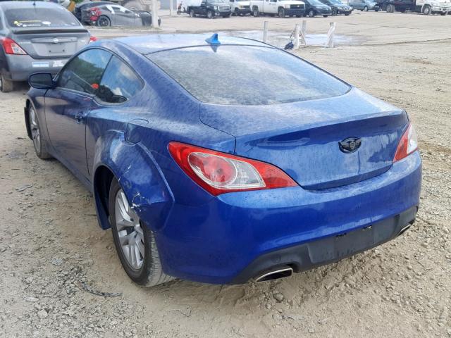 KMHHT6KD9DU091485 - 2013 HYUNDAI GENESIS CO BLUE photo 3