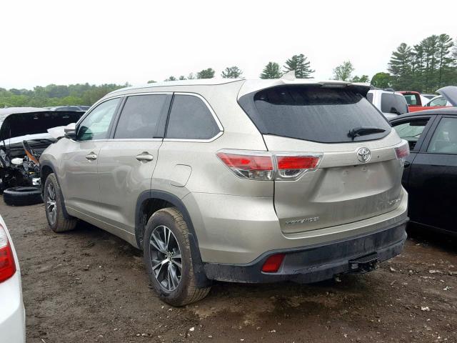 5TDJKRFH5GS342602 - 2016 TOYOTA HIGHLANDER GRAY photo 3