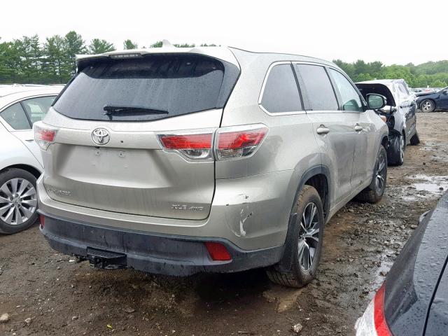 5TDJKRFH5GS342602 - 2016 TOYOTA HIGHLANDER GRAY photo 4