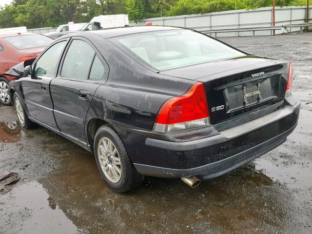 YV1RS64A742417370 - 2004 VOLVO S60 BLACK photo 3