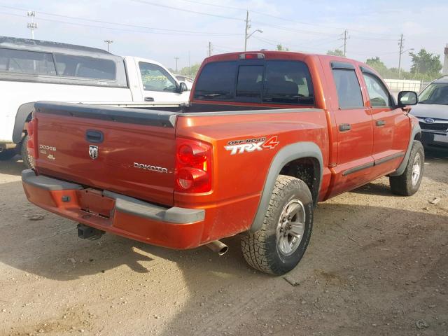 1D7HW78P59S790883 - 2009 DODGE DAKOTA TRX ORANGE photo 4