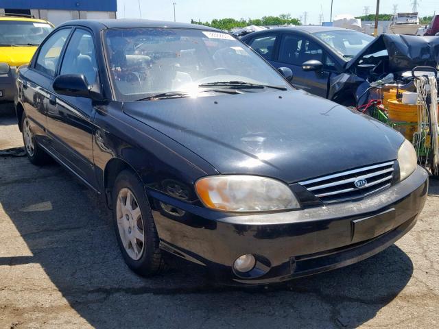 KNAFB121135277065 - 2003 KIA SPECTRA BA BLACK photo 1