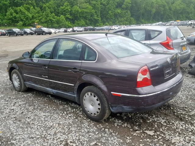 WVWMD63B34E276915 - 2004 VOLKSWAGEN PASSAT GL MAROON photo 3