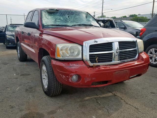 1D7HE48K96S584452 - 2006 DODGE DAKOTA QUA RED photo 1