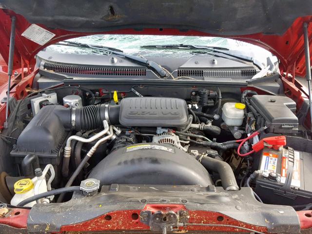 1D7HE48K96S584452 - 2006 DODGE DAKOTA QUA RED photo 7