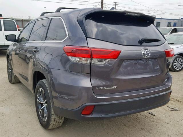 5TDZZRFH6JS241137 - 2018 TOYOTA HIGHLANDER GRAY photo 3