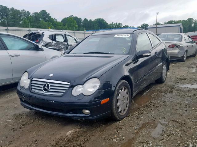 WDBRN47J72A279151 - 2002 MERCEDES-BENZ C 230K SPO BLACK photo 2