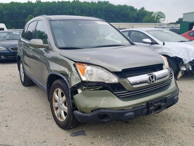 JHLRE38797C025549 - 2007 HONDA CR-V EXL GREEN photo 1