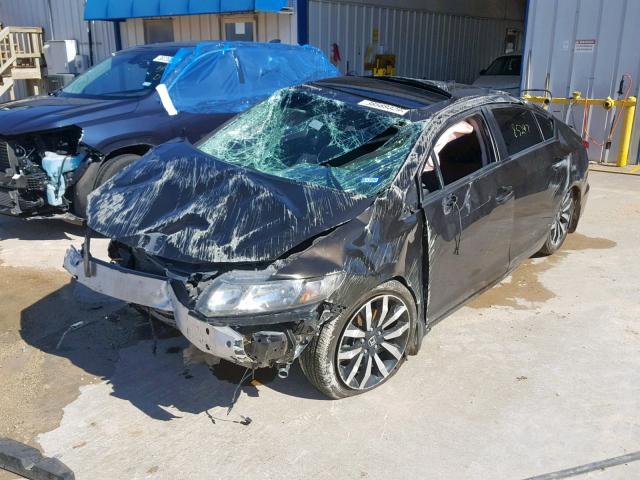 2HGFB2F95EH523511 - 2014 HONDA CIVIC EXL BROWN photo 2