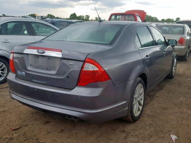 3FAHP0JA6CR413492 - 2012 FORD FUSION SEL GRAY photo 4